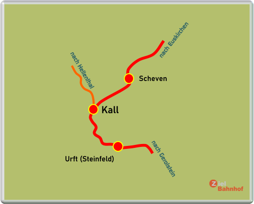 nach Euskirchen nach Hellenthal nach Gerolstein Scheven Kall Urft (Steinfeld)