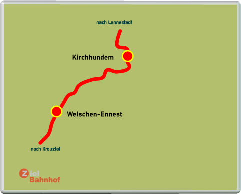 Welschen-Ennest Kirchhundem nach Lennestadt nach Kreuztal